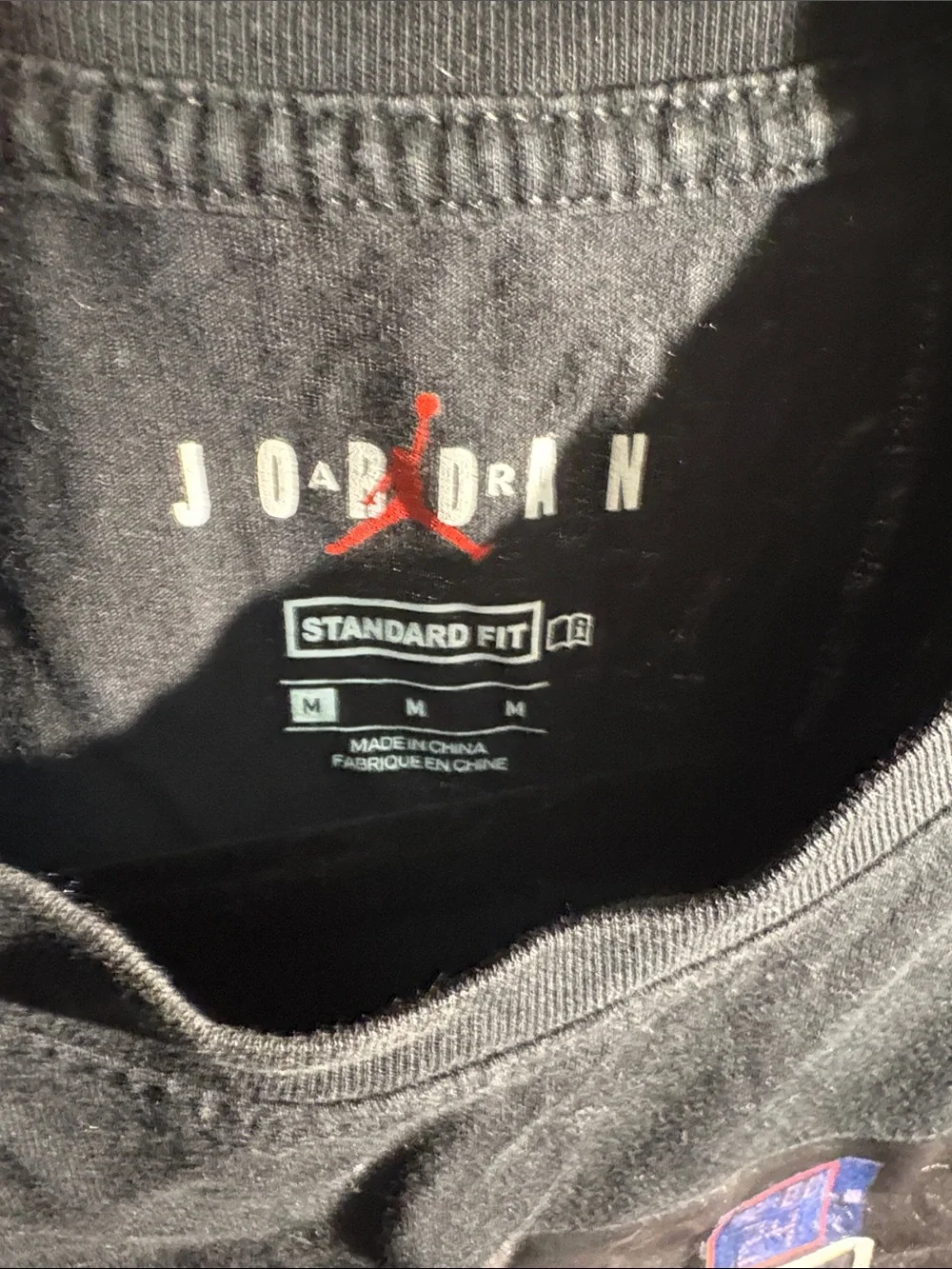 Jordan Black Graphic Basketball Scene Tee
